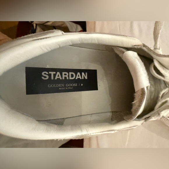 Golden Goose Men’s Stardan Low-Top Sneakers (White on White) - Men’s 13US/46EU - Picture 8 of 16